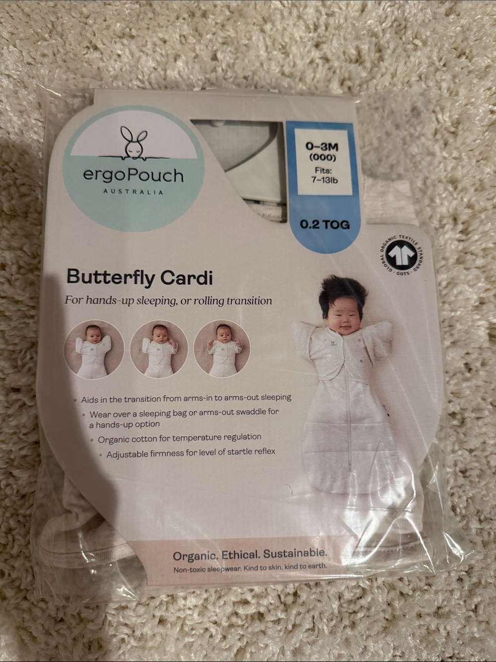 Brand New Ergopouch Butterfly Cardi